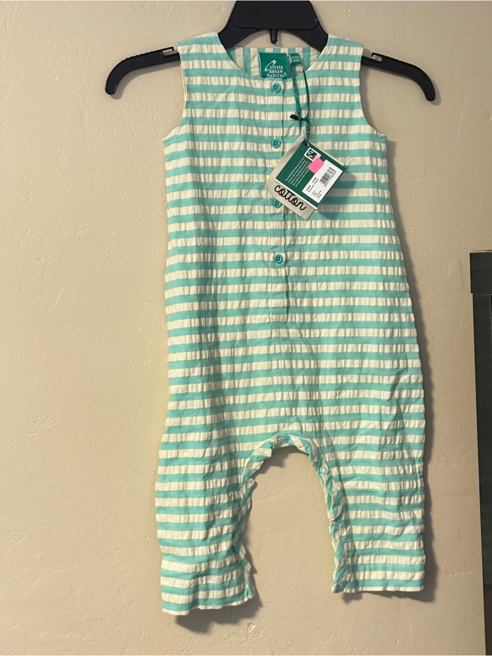 Little Green Radicals. One piece organic cotton outfit. 18-24 mos. NWT